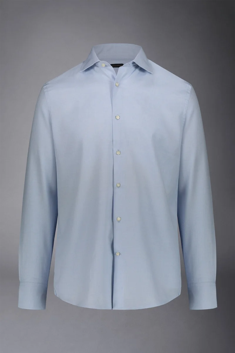 Doppelganger Blue Men's regular fit french collar classic shirt dobby fabric - Sky for Men | Best Price UAE