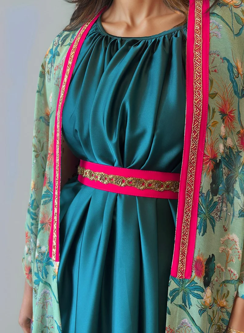 Ecstacy  Printed Cape Dress Set for Women | Best Price UAE