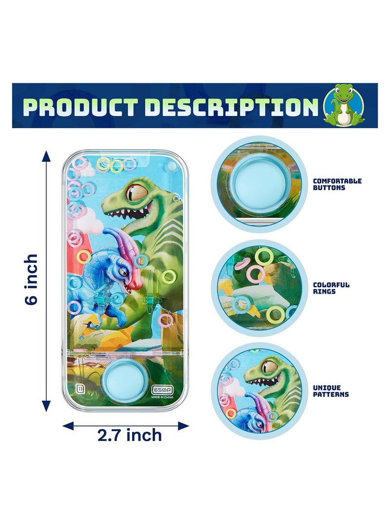 SYOSI Handheld Water Games, 4 Pieces Water Ring Mini Toys, Retro Game Set, Multi Color Ring Toss Game, Travel Toys for Party Favors Retro Pastime (Animal Style)  - Image 2