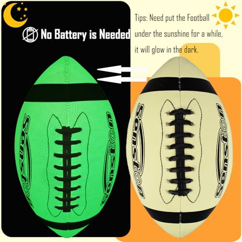 Senston Glow in The Dark Football Size 6 - Junior/Youth Glow Leather Football - Image 4