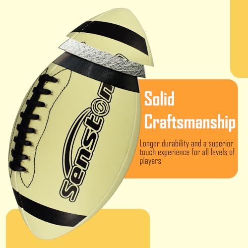 Senston Glow in The Dark Football Size 6 - Junior/Youth Glow Leather Football - Image 3