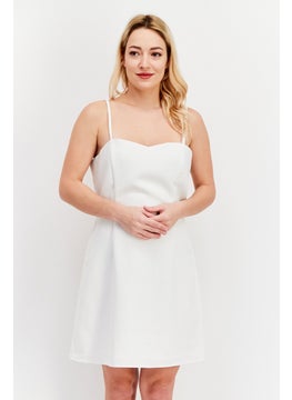 French Connection Women Solid Casual Mini Dress, White  - Image 1