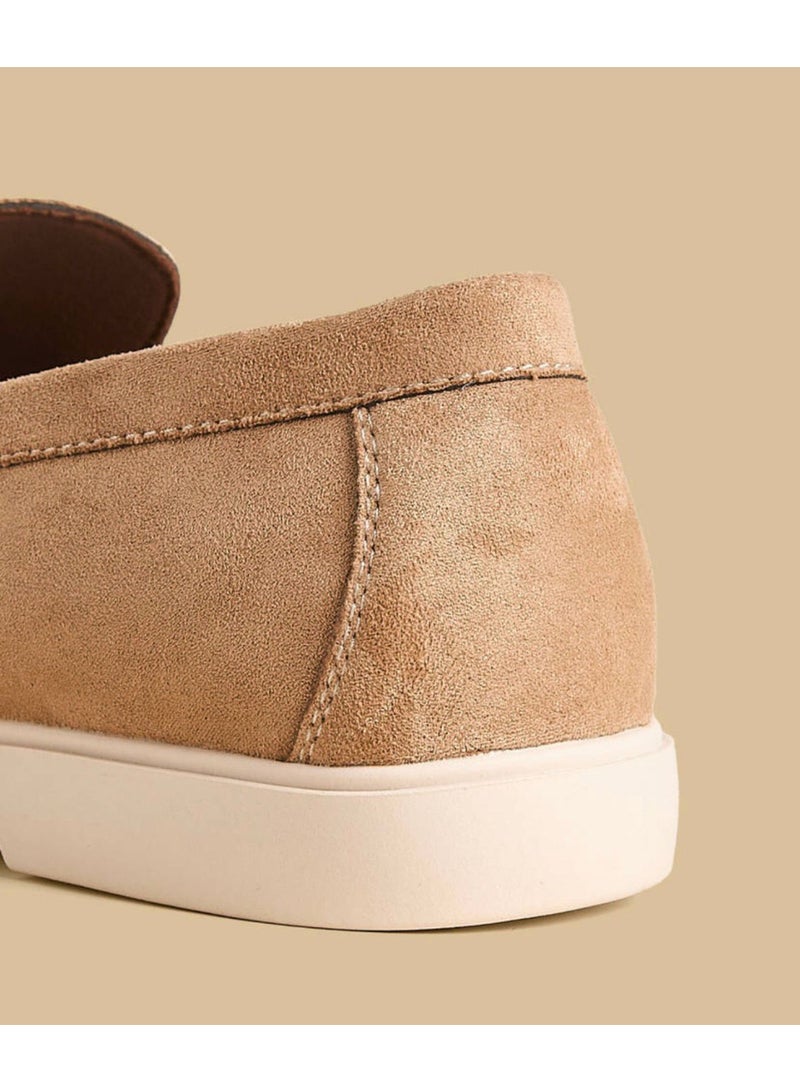 Suede Textured Slip-On Boat Shoes - Image 1