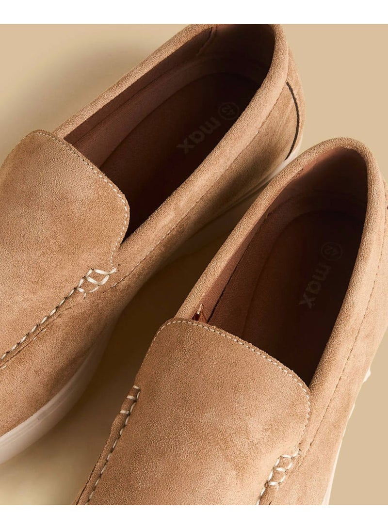 Suede Textured Slip-On Boat Shoes - Image 4