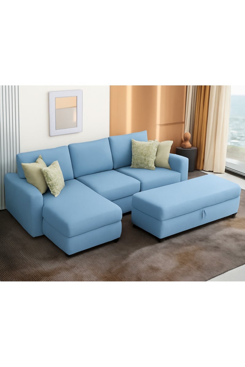 ASGHAR FURNITURE Zahra Convertible Sectional Sofa 