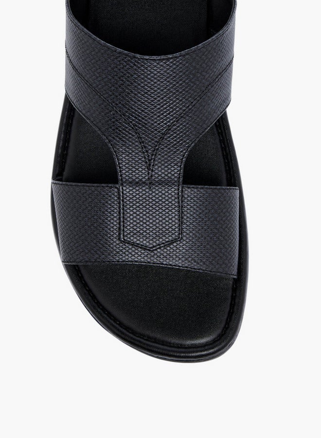 LBL by Shoexpress Men's Textured Slip-On Arabic Sandals Ramadan Collection - Image 3