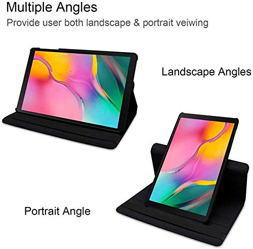 Newraturner Case for Samsung Galaxy Tab A 10.1 2019, 360 Degree Rotating Stand Smart Case for Samsung Tab A 10.1 Inch Tablet [SM-T510/T515] 2019 Release (Black) - Image 5