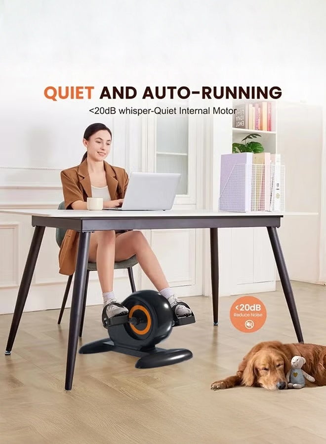 XiuWoo Mini Under Desk Exercise Bike Pedal Exerciser, Motorized Setting Bike Pedal Exerciser Leg/Arm Cycle for Senior, Physical Therapy, with 10 Adjustable Speed, LCD Display - Image 3