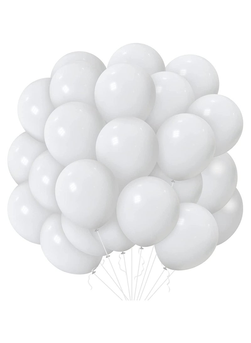 Generic 100 PCS Cream White Balloons – Medium Size Latex Balloons for Party, Wedding & Event Decoration – Suitable for Air or Helium - Image 1