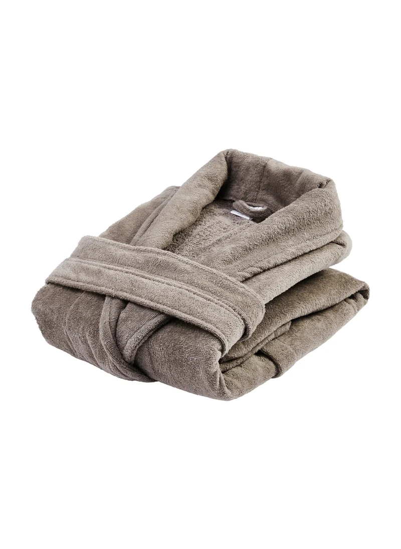 Donetella Unisex 100% Cotton Velour Bathrobe Small & Medium Size, 400 GSM, Luxurious & Absorbent, Soft Velvet Feel, Ankle-Length with Shawl Collar & Pockets