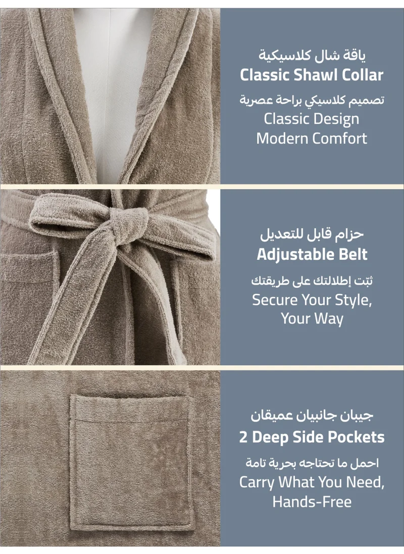 دوناتيلا روب حمام فيلور قطني ناعم سريع الامتصاص (مقاس S/M) بني