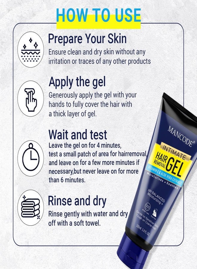 كود الرجل جل مانكود لإزالة شعر المناطق الحساسة للرجال - سريع وغير مؤلم، يلطف الشعر الخشن غير المرغوب فيه في منطقة العانة، مناسب لجميع أنواع البشرة - 100 مل - Image 4