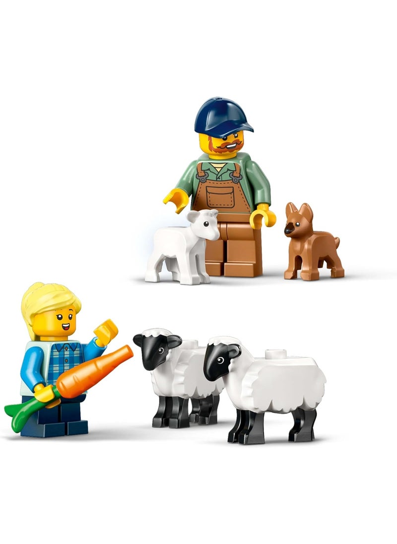 LEGO LEGO Red Farm Tractor With Trailer And Sheep Building Toy Set 60461  - Image 3