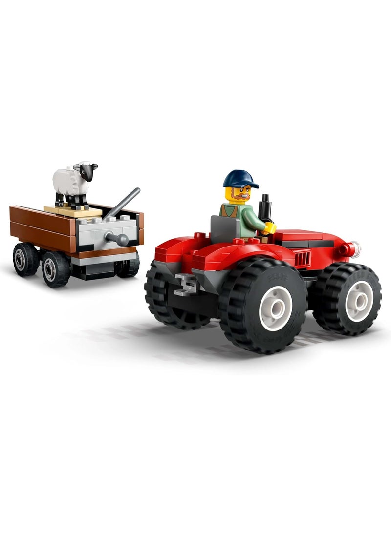 LEGO LEGO Red Farm Tractor With Trailer And Sheep Building Toy Set 60461  - Image 4