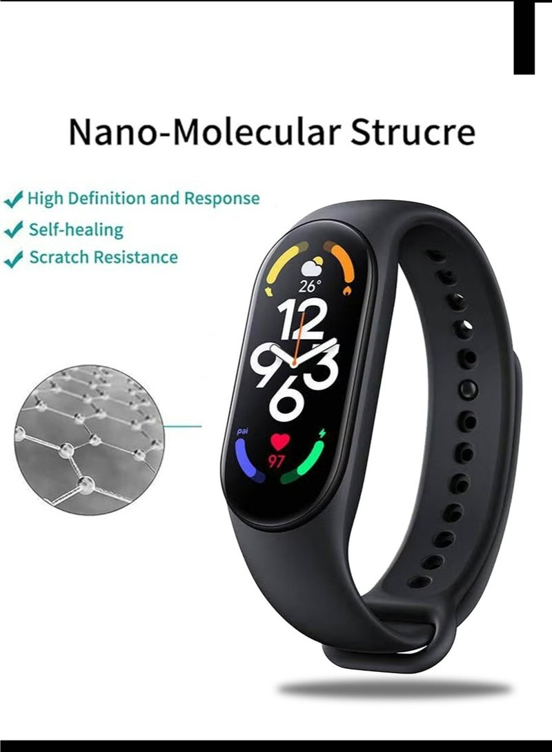 2 PCS Xiaomi Band 7 Screen Protectors, [Anti-Oil] [Anti-Bubble] [HD Clear] Full Protection Soft Screen Protector Glass Film Explosion-proof LCD Watch for Xiaomi Band 7 - Image 3