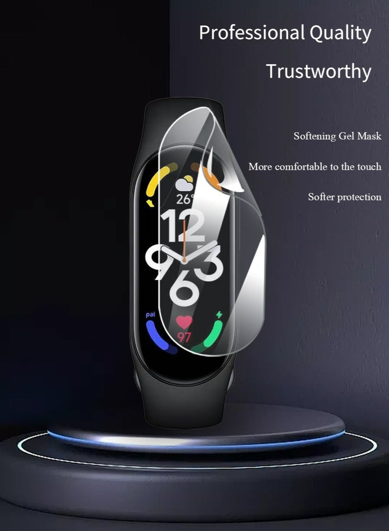 2 PCS Xiaomi Band 7 Screen Protectors, [Anti-Oil] [Anti-Bubble] [HD Clear] Full Protection Soft Screen Protector Glass Film Explosion-proof LCD Watch for Xiaomi Band 7 - Image 4