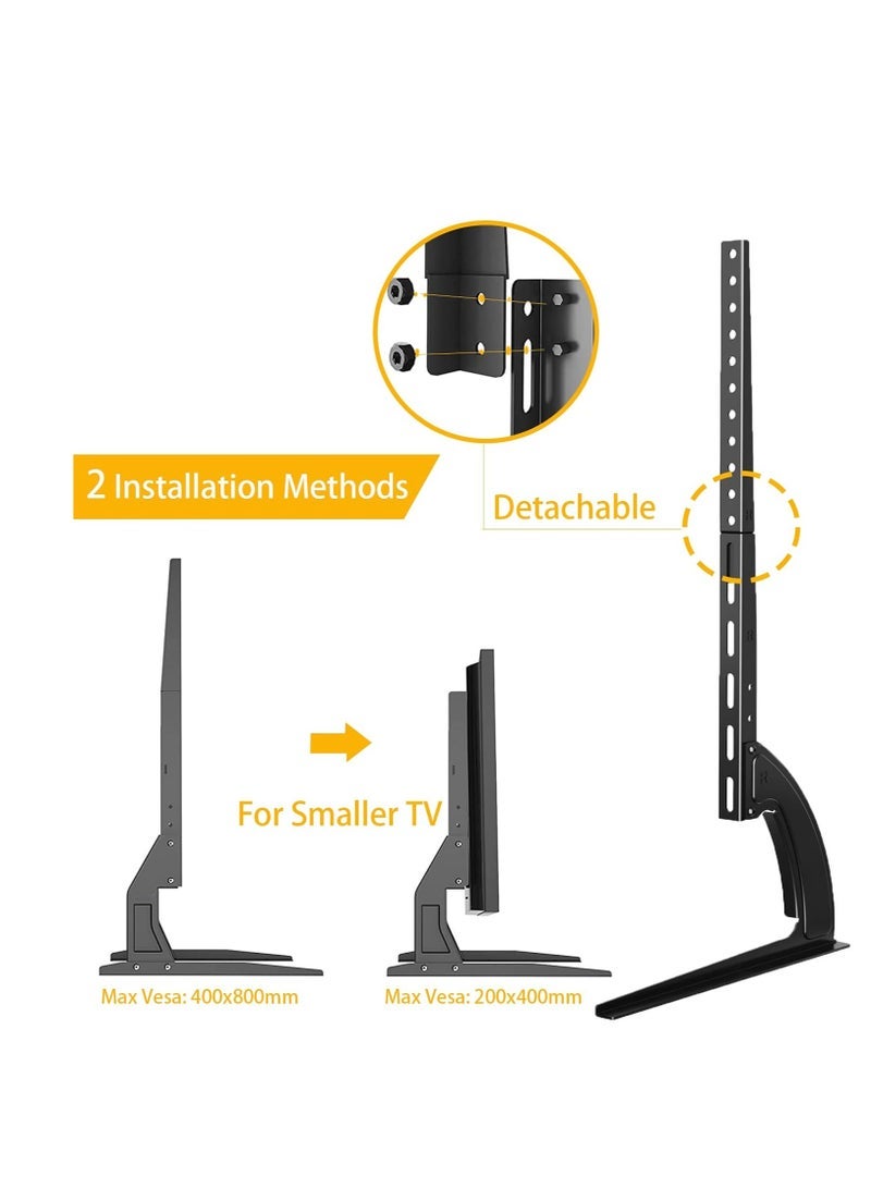5Rcom TV Stand Mount, Universal TV Stand Tabletop for 22 to 65 inch Plasma LCD LED Flat Screen TVs, TV Legs, Holds up to 88lbs, Max VESA 800 x 500mm, Height Adjustable TV Base, TV Stand - Image 5