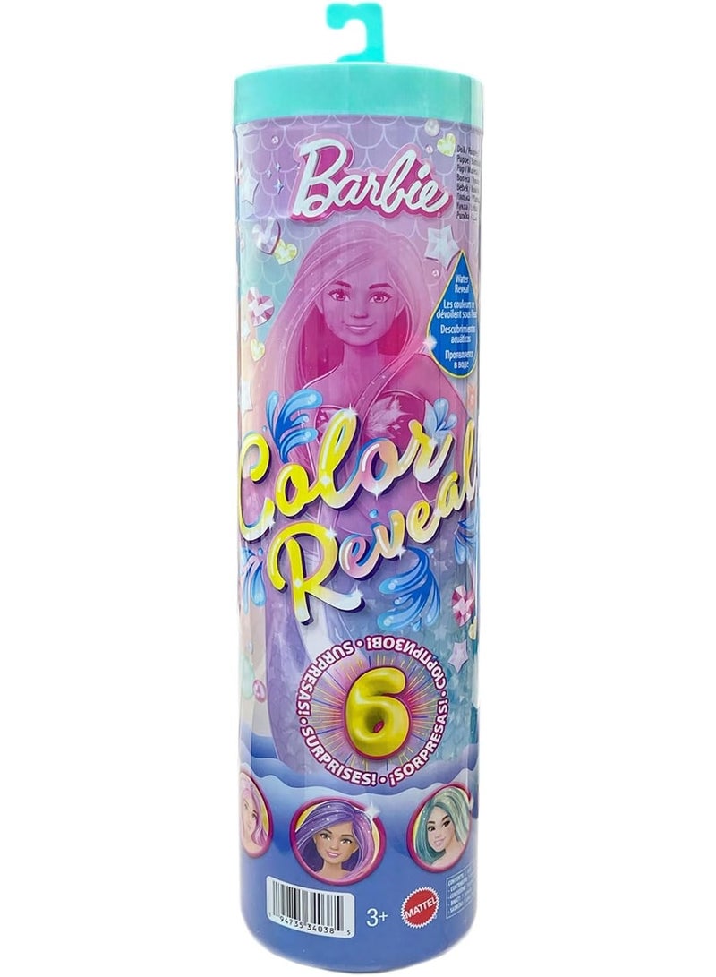 Barbie JFV58 Colour Reveal Mermaid, 3 Surprise Bags, 4 Accessories, Colour Changing, Various Models - Image 1