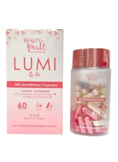 Beauty Vault LUMI 24H Glutathione Capsules 60 Caps 