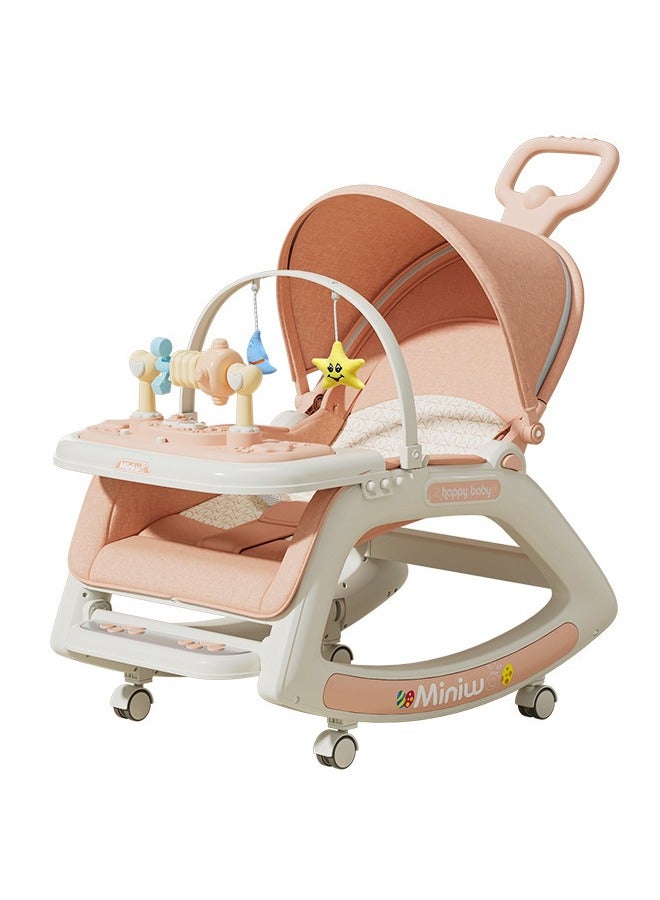 LO.BABY.VE 3 in 1 Baby Rocking Chair for Kids，Baby Rocker Rider Toy for Kids with Food Tray, Baby Dining Rocking Chair - Image 1