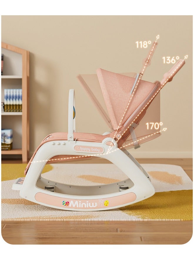 LO.BABY.VE 3 in 1 Baby Rocking Chair for Kids，Baby Rocker Rider Toy for Kids with Food Tray, Baby Dining Rocking Chair - Image 3