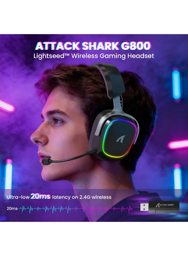 هجوم القرش ATTACK SHARK G800 Wireless Gaming Headset - Image 2
