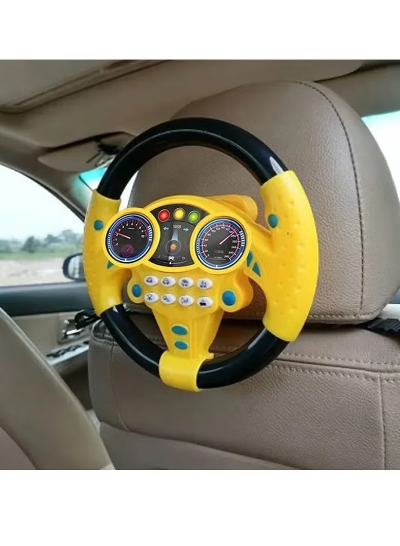 Steering Wheel Toy, Infant Shining Simulation Steering Wheel, Musical Funny Interactive Electric Learning Wheel Toy, Early Education Driving Simulator Toy For Children - Image 5