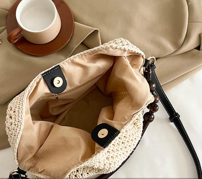 Jusavie Bohemia Beach Bag for Women Macrame Shoulder Tote Bag Crossbody Purse Travel Beach Bag Summer Top-handle Hobo Bags 2026 - Image 3