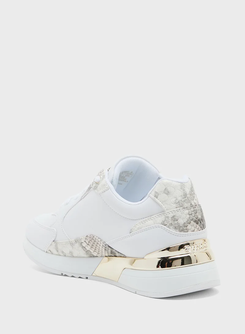 جس Lace Up Low Top Sneakers