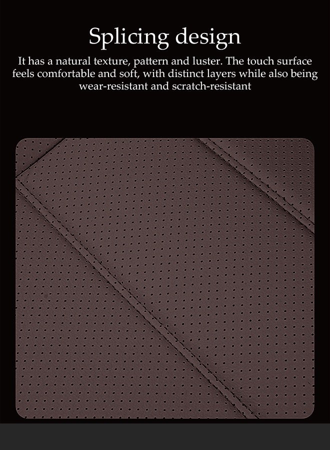 DUNISO Car Seat Cover, Universal Fully Wrapped Seat Cushion, Artificial Leather Car Backrest Seat Cover, Equipped With Headrest, Wear Resistant And Anti Slip, Suitable For All Seasons, Suitable For Most Car Seats  - Image 3