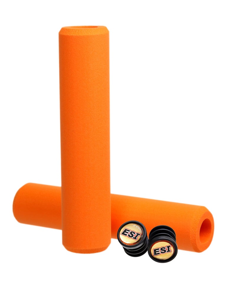 ESI Grips Chunky - Silicone MTB Grips - Ultimate Comfort and Control for Mountain Bikers and E-Bike Riders, Durable Bicycle Handlebar Grips for a Smooth Ride (Orange) - Image 1