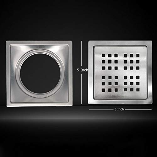 SHAPURE Stainless Steel Grade 304 Bathroom Drain Channel Grating Cover Floor Anti-Cockroach Jali in Matt Finish (Square Hole Jali) - Image 3