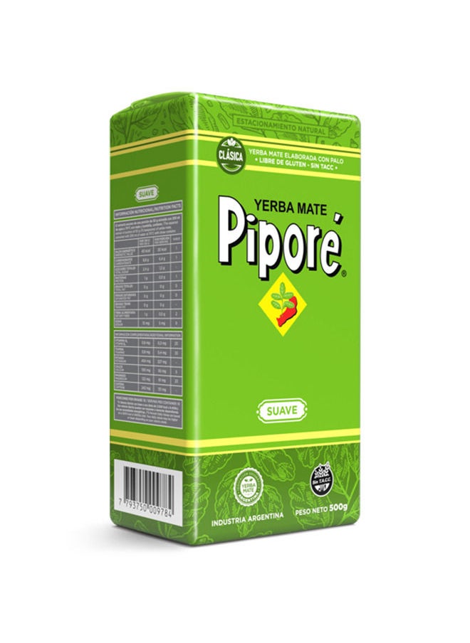 Pipore Yerba Mate Pipore Suave 500 grams Packet Organic Original Hot and Cold Tea Gluten Free Gives Energy Improves Strength Immune System Unique Flavour  - Image 1