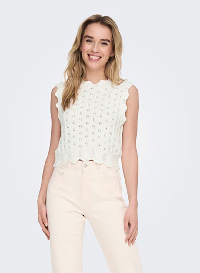 ONLY Women O-Neck Knitted Tank Top - Image 3