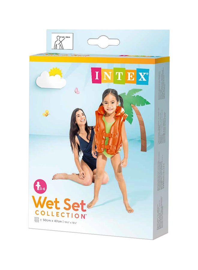 INTEX Deluxe Swim Vest - Orange 50x47cm - Image 2