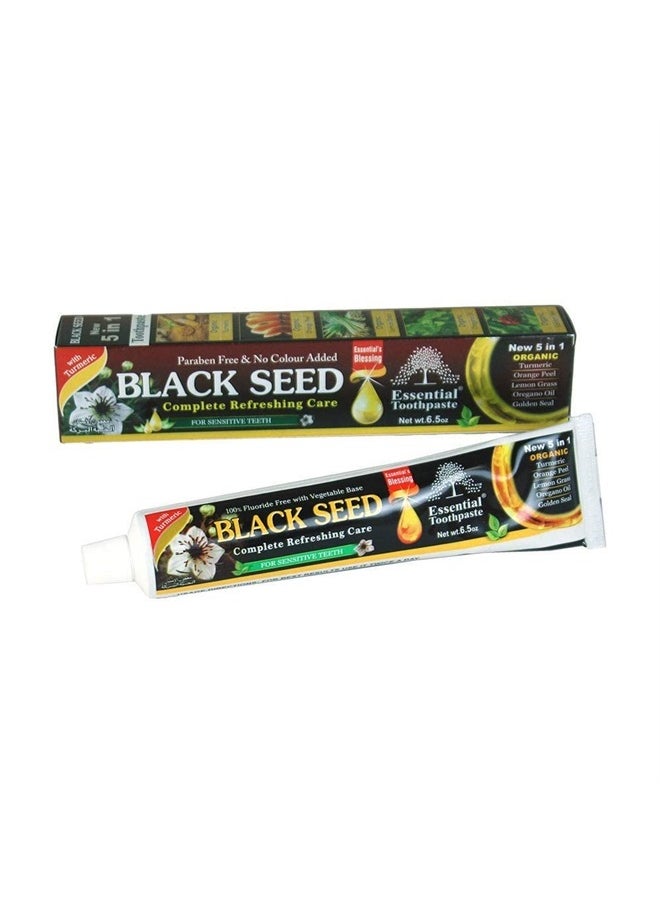 Essential Palace - Organic Black Seed Essential Toothpaste 5 in 1 100% Fluoride Free & Vegetable Base for Seneitive Teeth. - Image 1