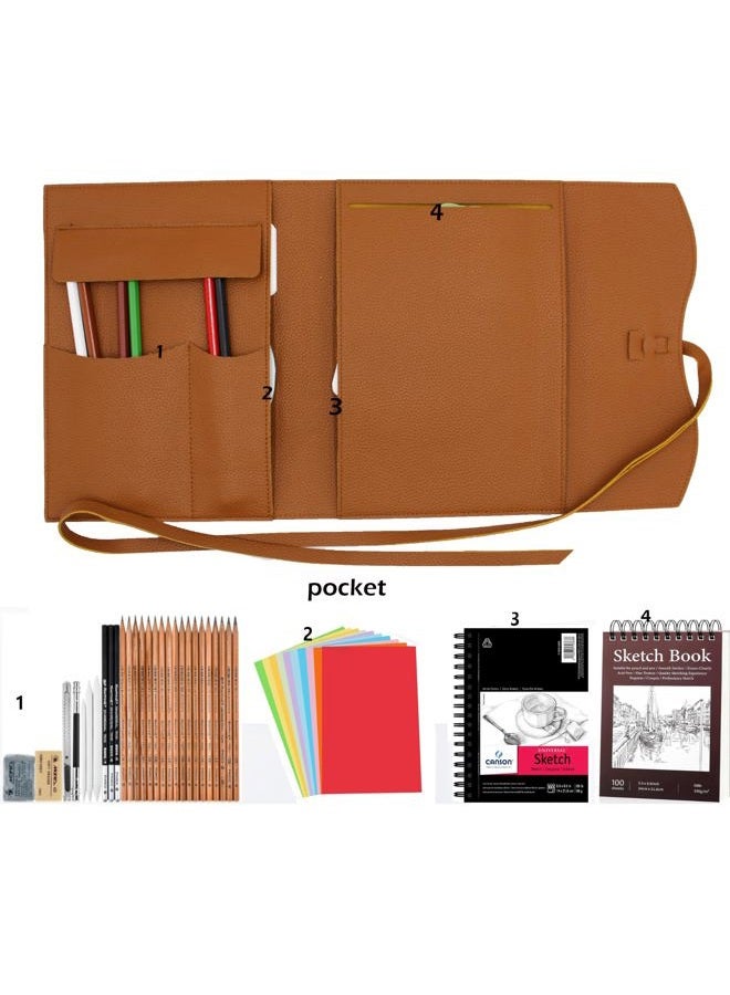 Fight Club Leather Artist Sketch Pad Case, Leather Sketchbook Cover, Artist Drawing Sketch Case, Refillable Sketchbook Sketch Pad Holder (S for 5.5"x 8.5") - Image 3