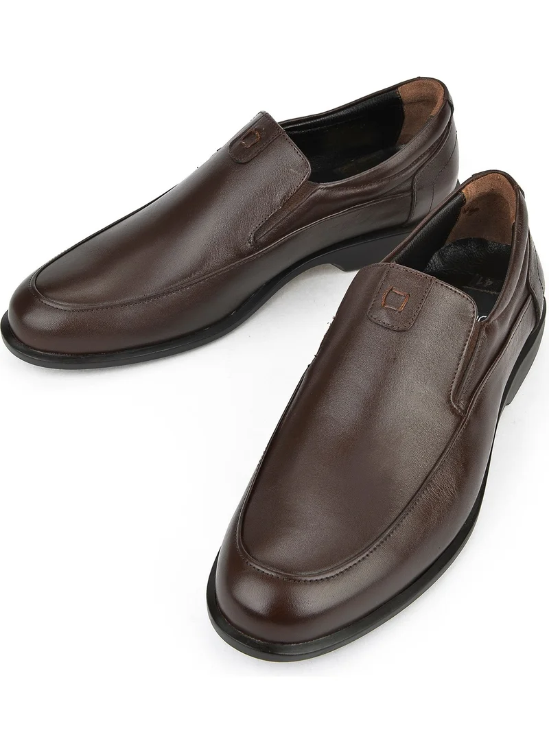 زيا , Men's Genuine Leather Shoes 13192 16785 Brown