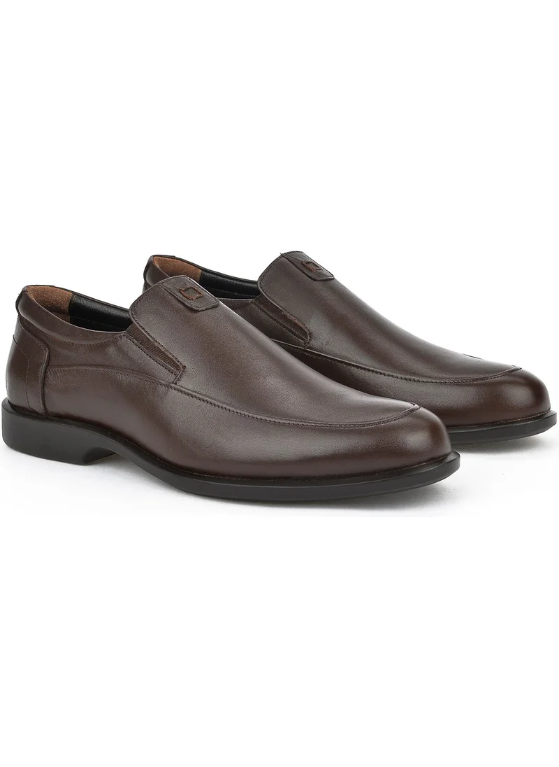 زيا , Men's Genuine Leather Shoes 13192 16785 Brown