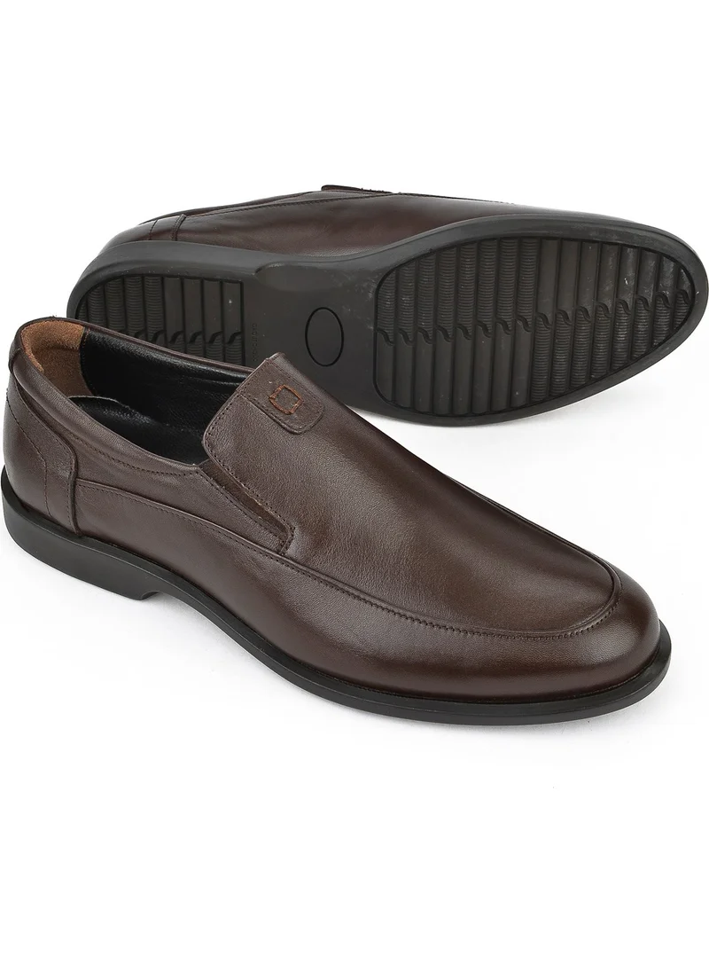 زيا , Men's Genuine Leather Shoes 13192 16785 Brown