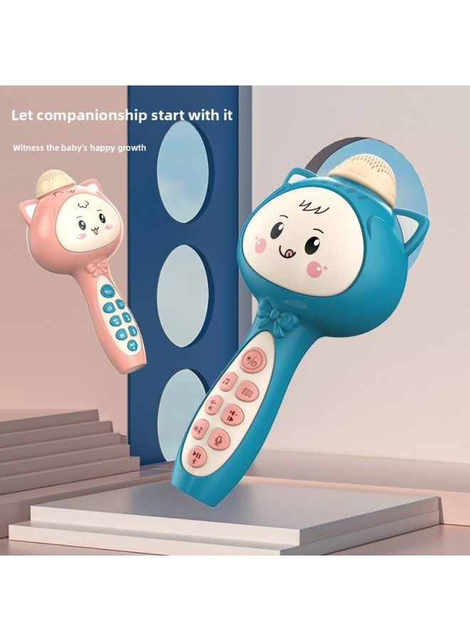 Internet Celebrity Cartoon Adorable Children's Wireless Bluetooth Microphone Boys And Girls Karaoke Machine Recording And Amplialation Story Machine-Color:Green  - Image 3