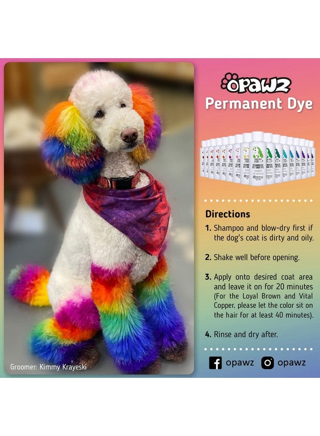 OPAWZ OPAWZ Permanent Dog Hair Dye, Pet Hair Dye Safely Used by Grooming Salons for a Decade, Pet Safe Dye Lasts Over 20 Washes, Bright Color for Dogs and Horses (Lamarius Blue) - Image 3