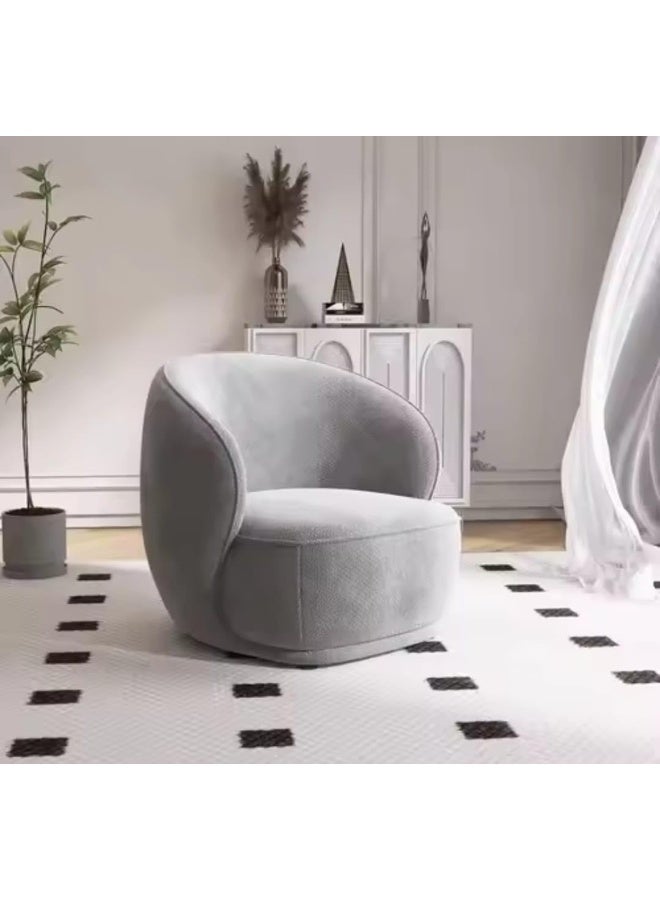 Cozy Homes Modern Curved Accent Chair in Gray - Image 1