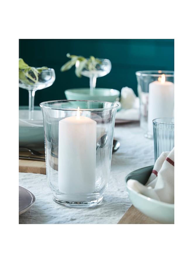 زبون مزهرية/فانوس، زجاج شفاف، 18 سم - Image 2