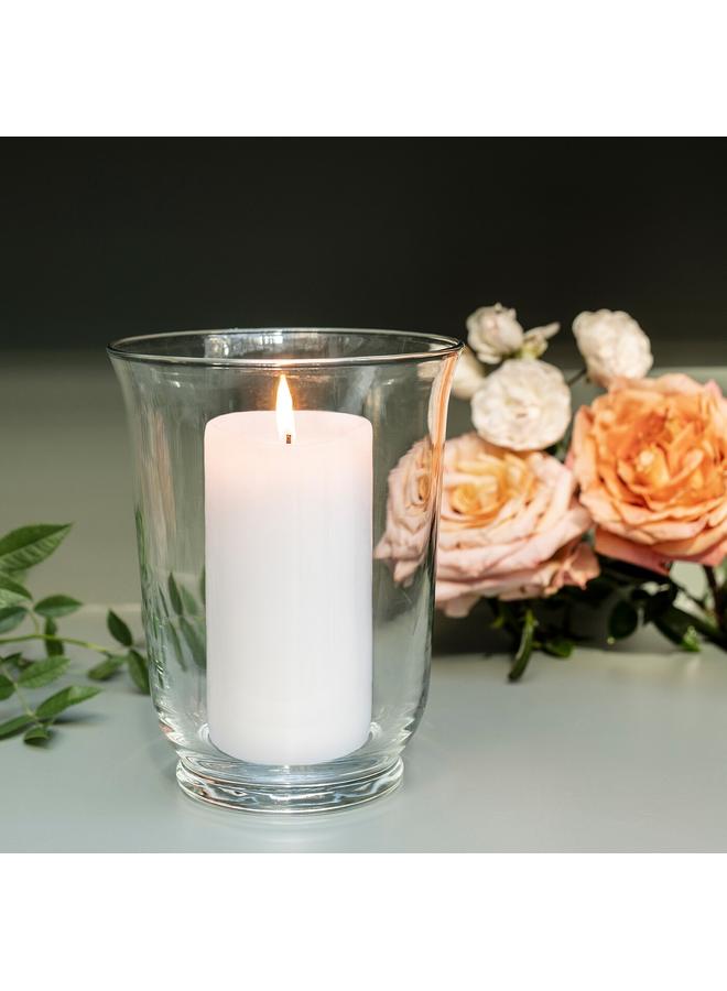 زبون مزهرية/فانوس، زجاج شفاف، 18 سم - Image 4