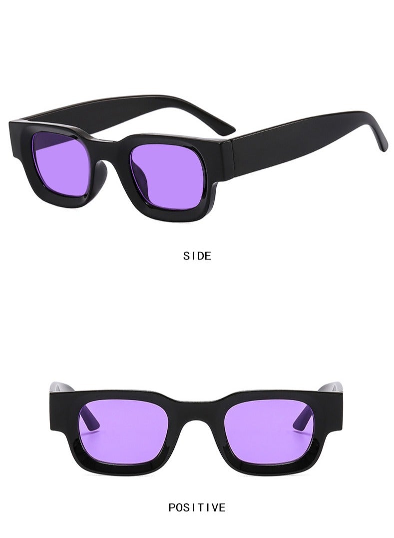 Square concave sunglasses new fashion trend sunglasses retro European and American sunglasses - Image 1