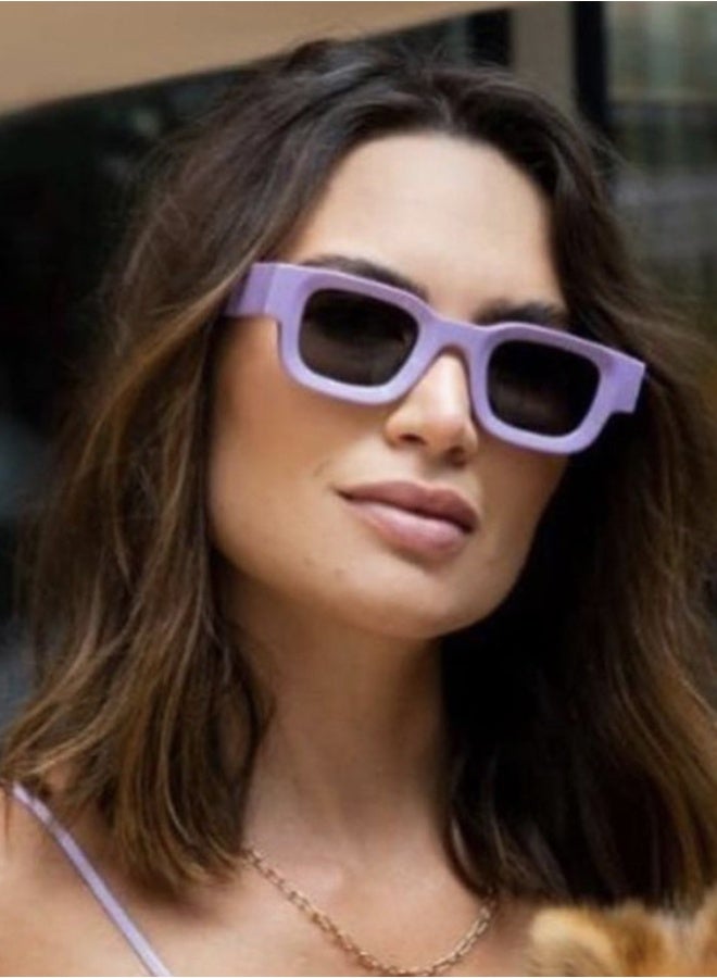 Square concave sunglasses new fashion trend sunglasses retro European and American sunglasses - Image 2