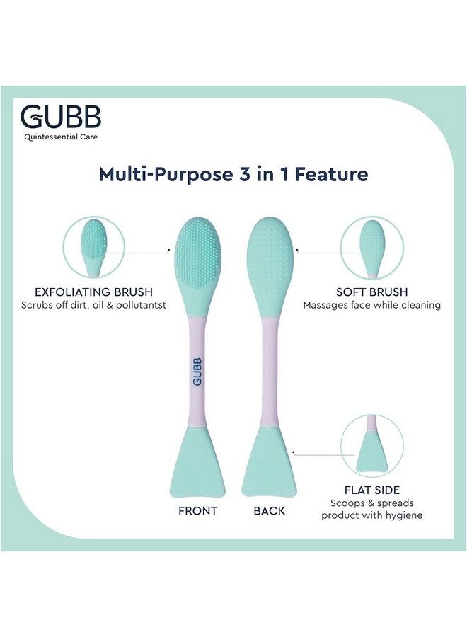 GUBB Silicon Face Cleansing Brush Made With Ultra Hygienic Soft Silicone Soft & Thin Bristles For Gentle Exfoliation Multipurpose Silicone Brush - Image 5