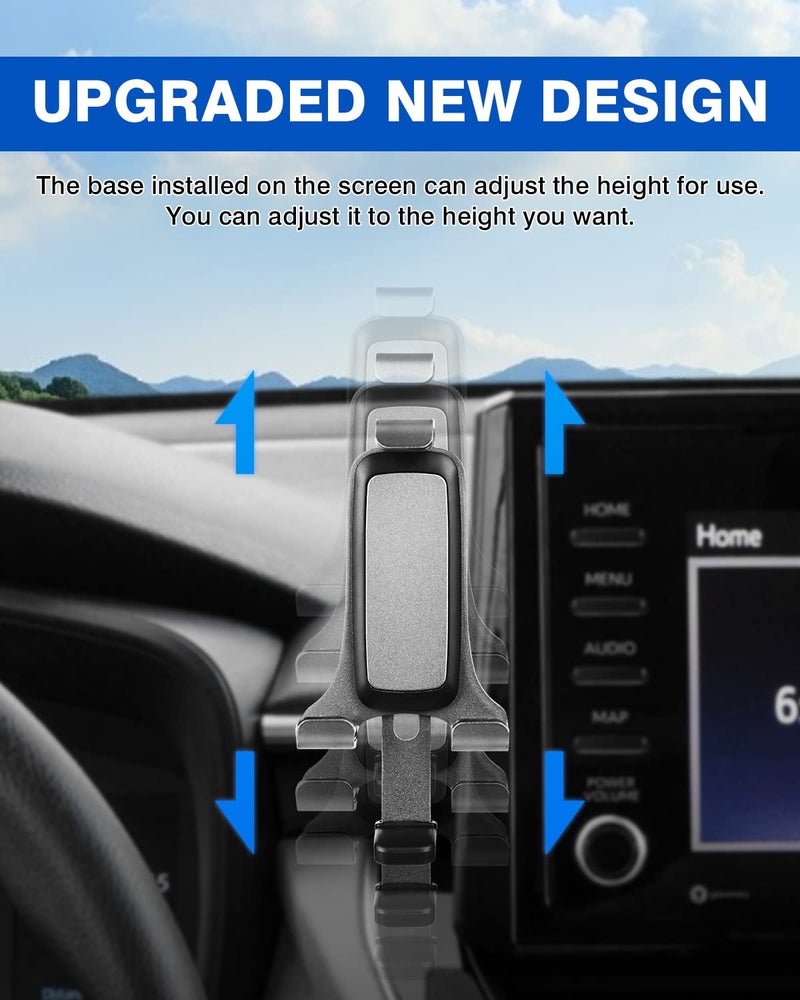 Autorder Car Phone Holder for Toyota Corolla 2019-2025/Corolla Cross 2022-2025 Accessories Air Vent Screen Fixed Clip 360° Rotation Cell Phone Mount Hands-Free with 2 Installation Methods(8 Inch) - Image 3
