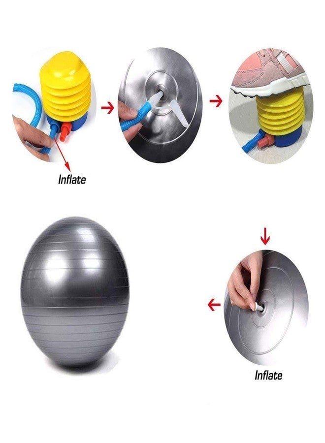 DRODRM Exercise Gym Ball 65 cm with Pump, Anti-Slip Balance Stability Ball Heavy Duty Fitness Yoga Ball Excersice Ball for Home - Image 5